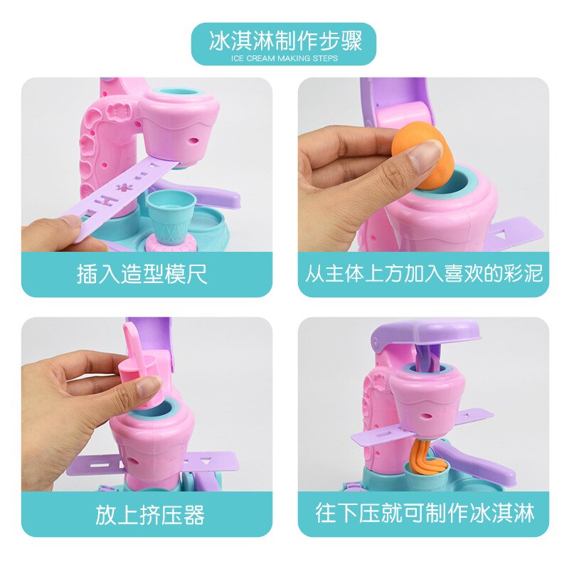 Eis Maschine Tonne bilden Werkzeug einstellen mit Haut Schlamm Handgemachten Ungiftig Tonne vorgeben Spielen Teig Spielzeug Entwicklungs
