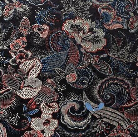 Tela Jacquard bordada con libélula CF01 para Boda China tradicional, Cheongsam Qipao, tela de seda de Mora, bolso de bricolaje, Material: NO6 hudie 50x74cm