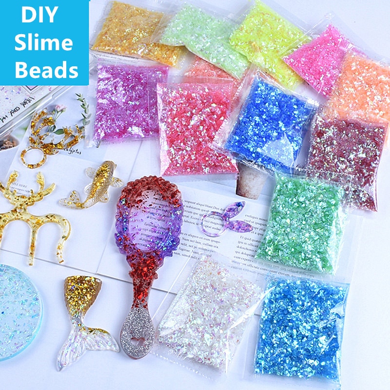 Shiny DIY Slime Additives Soft Slime Beads Glitter Slime Supplies Slime Materials Clay Charms Accessories Toys for Kids