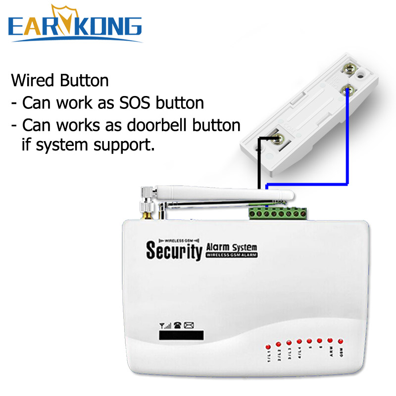 10 sztuk przewodowy przycisk paniki robić przewodowego GSM domowy system przeciwwłamaniowy przewodowy przycisk dzwonka robić drzwi przyciski robić systemu kontroli dostępu