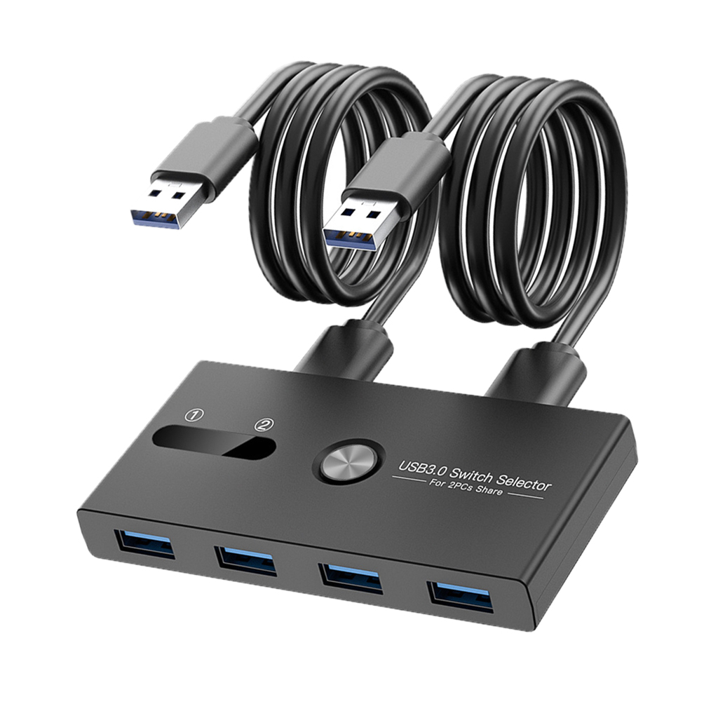 USB 3.0 Peripheral Sharing Switch Hub Adapter for Printer U-Disk ,Increased Work Efficiency Widely Compatibility Plug and Play