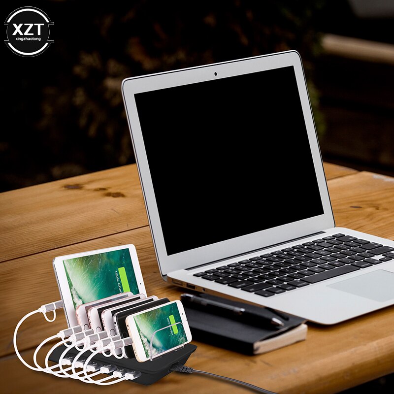 Multi Port Fast Opladen QC4.0 USB Telefoon Oplader 6 Poorten Station Dock Stand Houder Voor Alle Telefoon/Tafels/ smart Horloge/Power Bank