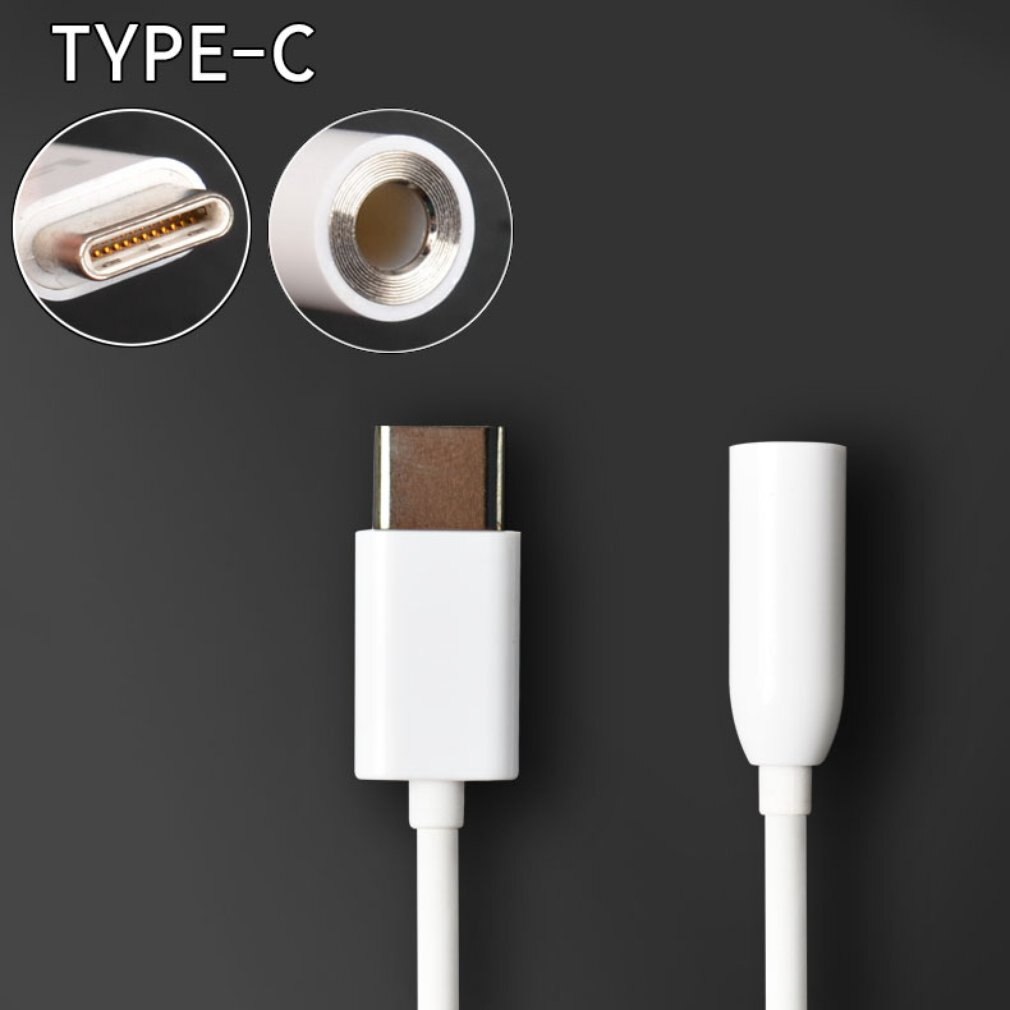 USB Type-C Male To 3.5mm Jack Female USBC Type C To 3.5 Headphone Audio Aux Cable Adapter Converter