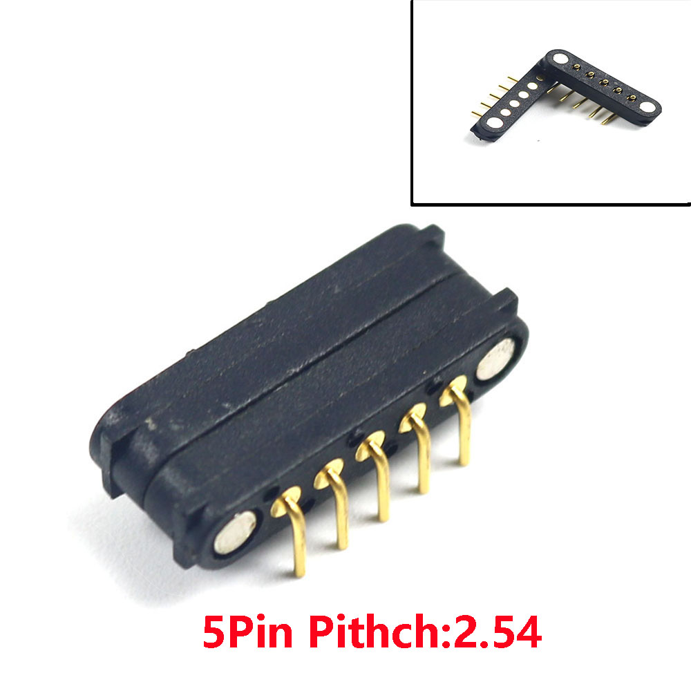 1Pair Magnetic Pogo Pin Connector 2A 36V 2/3Pin 4Pin 5 Pin Spring-Loaded Male Female 2.54 MM Spring Loaded DC Power Charge Probe: Gold