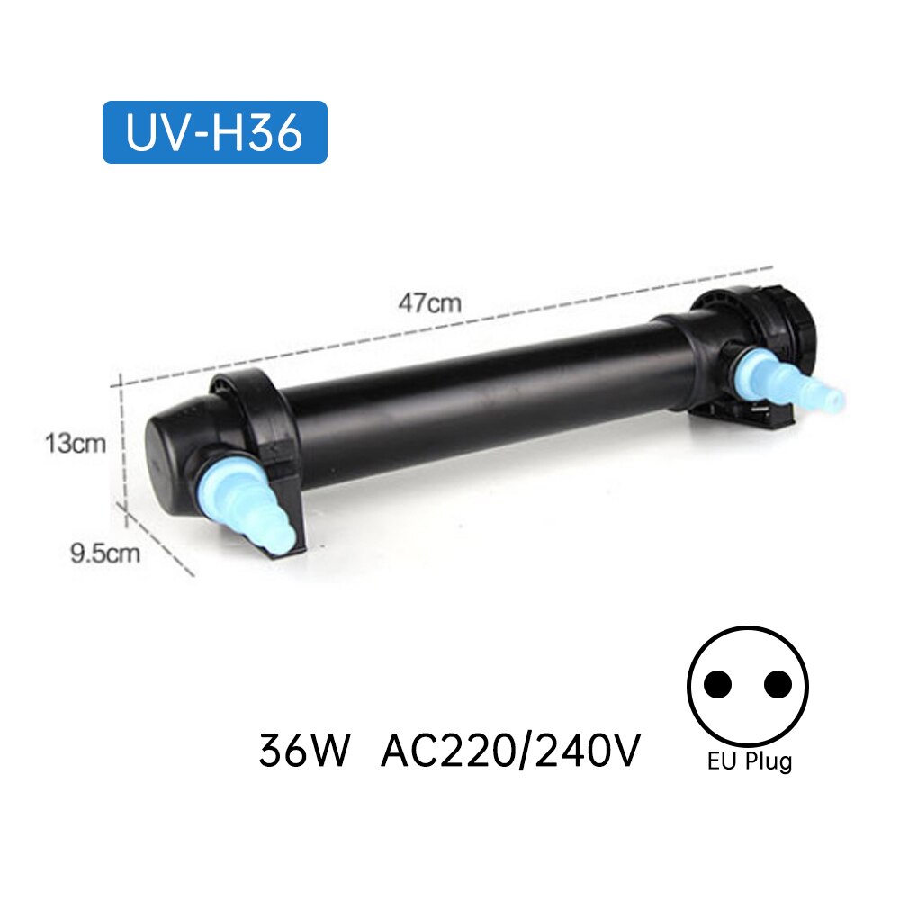 220V UV 5W-H36 36W UV Sterilizer Lamp Light Ultraviolet Filter Clarifier Water Cleaner For Aquarium Pond Coral Koi Fish Tank