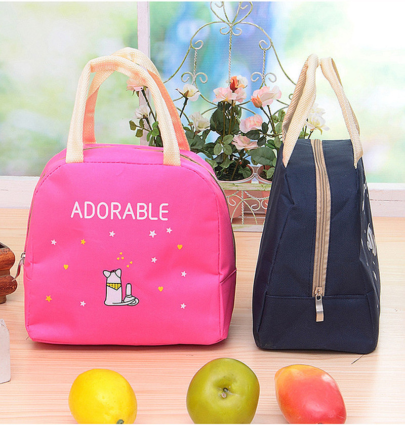 1PC Neue Verdicken Tragbare Isolierte Mittagessen Tasche Bolsa Termica Almuerzo Thermische Mittagessen Taschen für Frauen Lebensmittel Tasche Sac Isotherme box