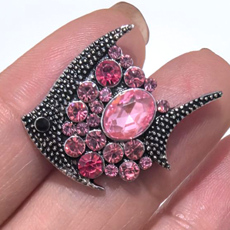 Blauw Stijl Fish Zeester Mermaid Conch Dolfijn 18Mm Snap Knoppen Fit Diy 18Mm Snap Armband Snap Sieraden Kerst: Antique Copper Plated