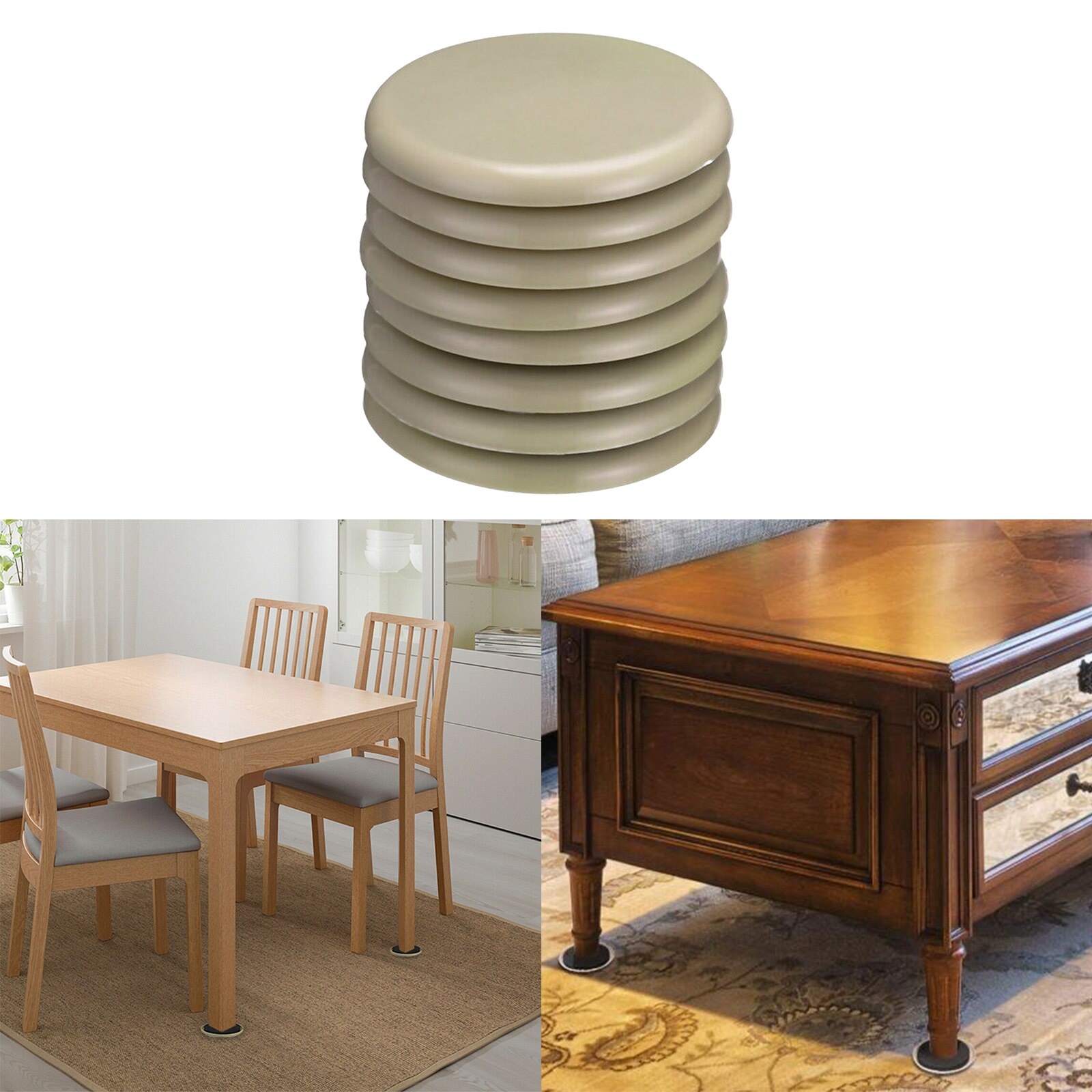8Pc Furniture Sliders Movers Carpet Moving Protector For Furniture Hardwood Legs: 5in