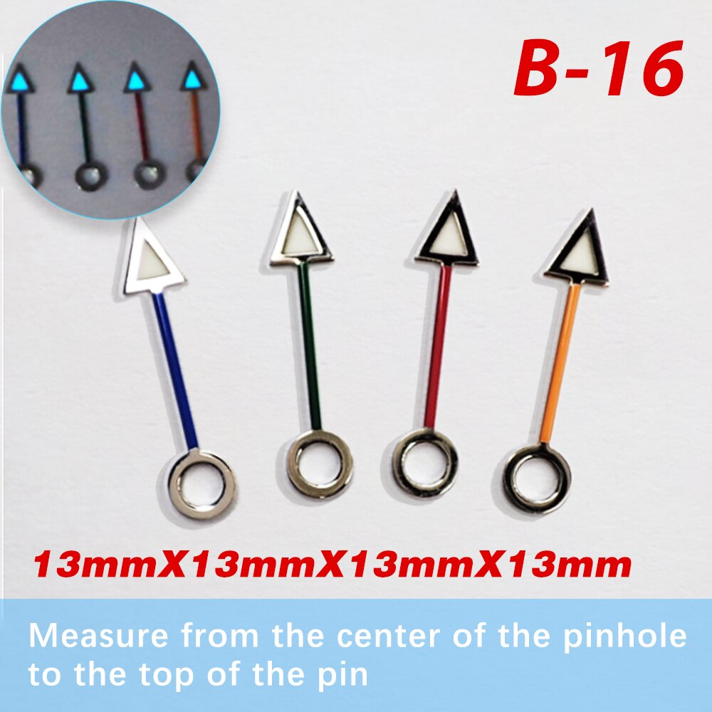 watch accessories, super bright green and blue watch hands, suitable forsuitable 8215，3804，8200，2813 movement pointer: B-16