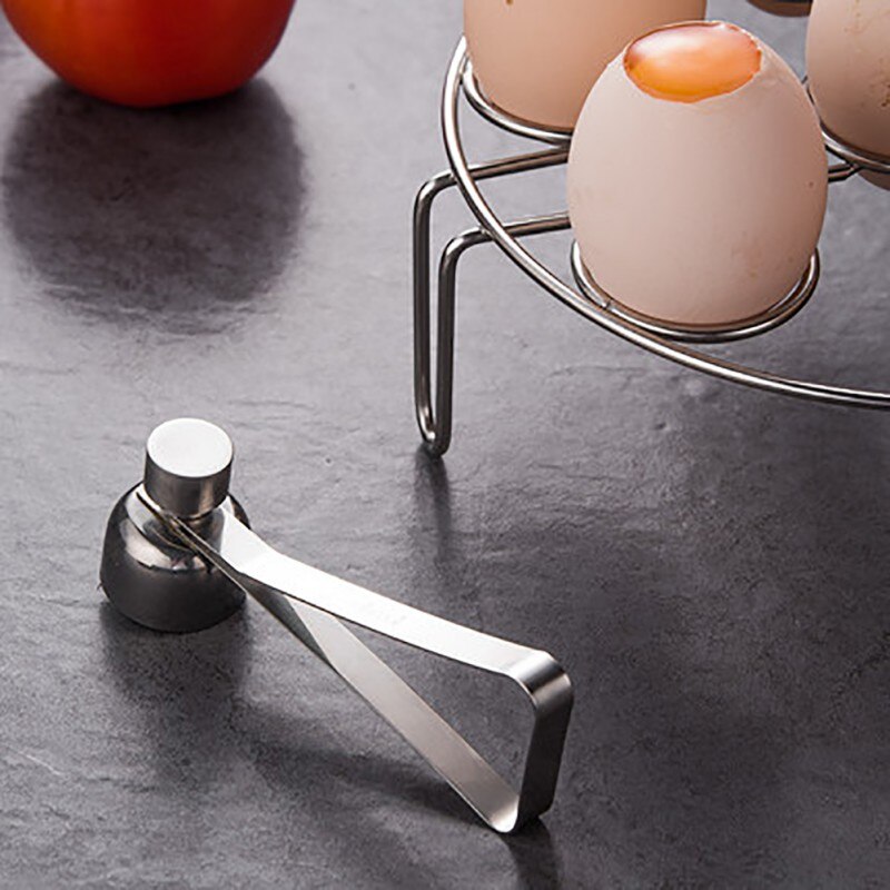 Nowe jajko nożyczki ze stali nierdzewnej obcinacz robić jajek na twardo muszla nóż kołatka? Czna surowe jajko krakers separator otwieracz robić jajek narzędzia kuchenne nowy