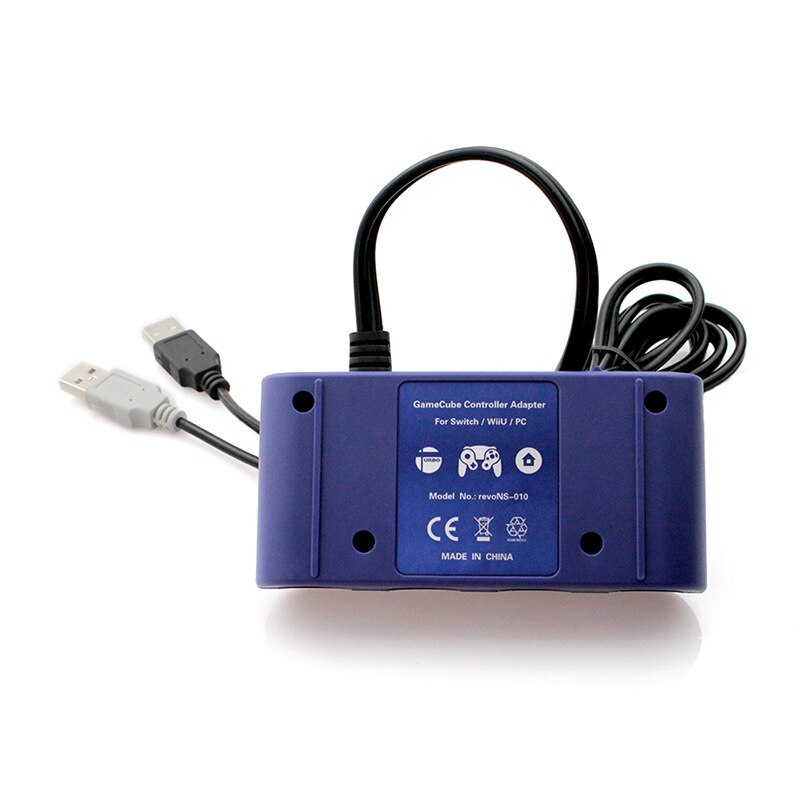 4 portar usb för gamecube controller adapter omvandlare 1.5m kabel 2 knappar för nintend switch/uwii & pc gamepad super smash bro