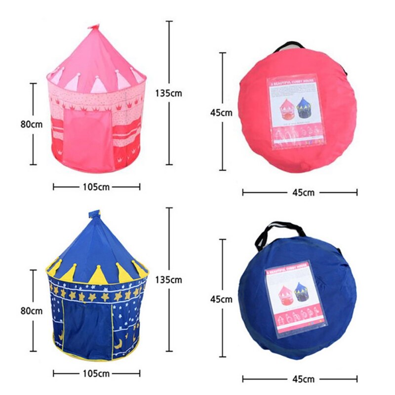 Portable Foldable Princess Folding Tent Play House Game Tent Toys Ball Pool Castle Tents For Girls Kids Children Christmas