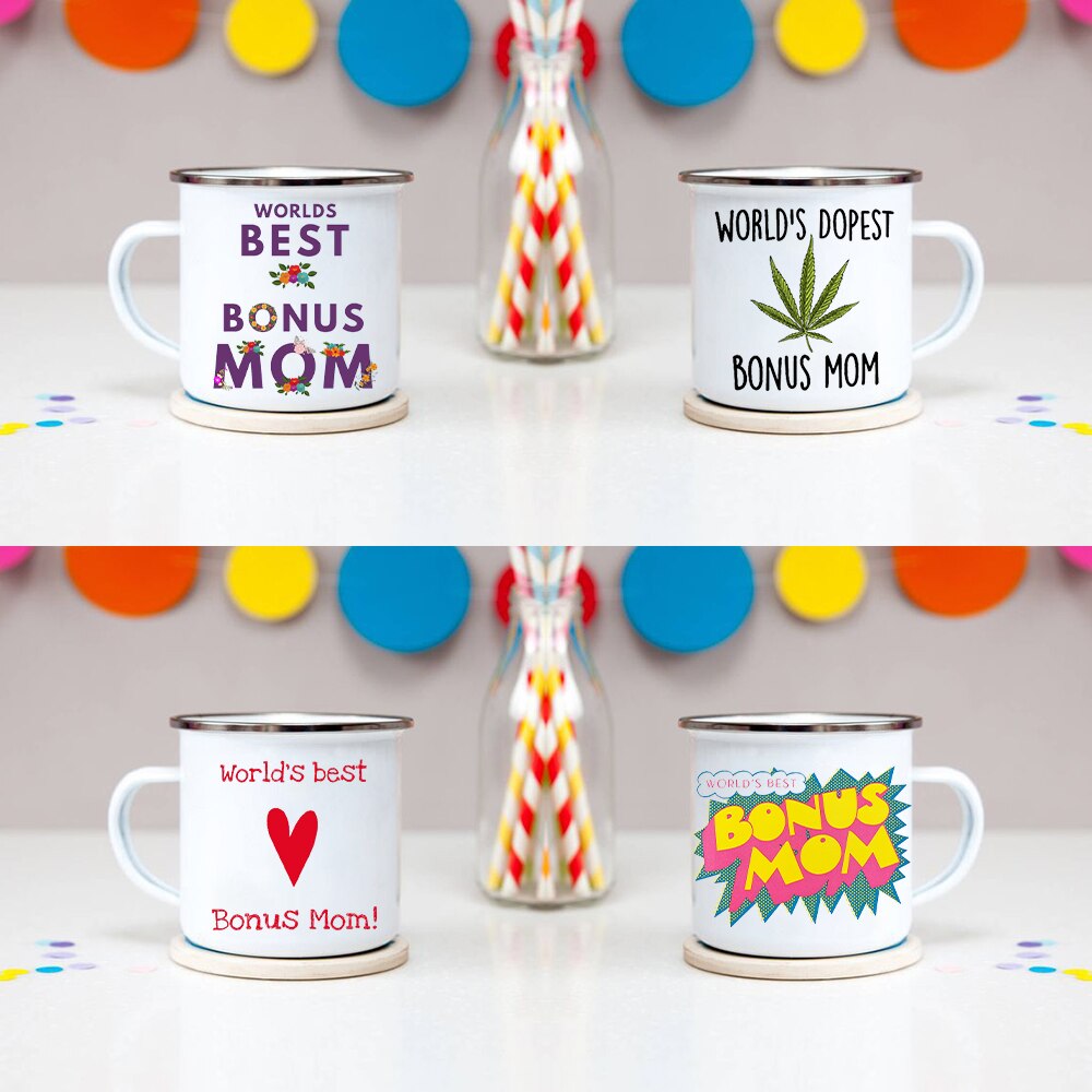Meilleurs Bonus Maman Tasse Belle-Mère Tasses à Café Maman Tasse À Café Étape Maman Boire Tasses de Fête Des Mères pour Bonus Maman D'anniversaire