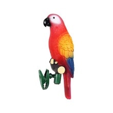 Solar Power LED Light Bird Parrot Lamp With Clip Night Lights for Outdoor Garden Path Ornament -- For