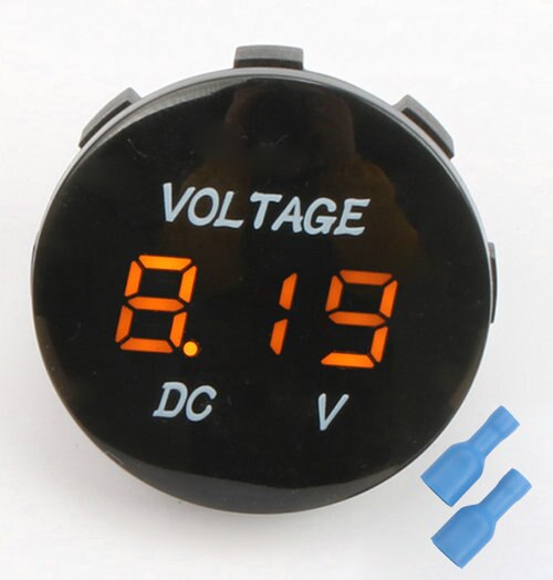 22mm LED Voltmeter Signal Lichter Digital Anzeige Messgerät Volt Spannung Meter Anzeige Lampe Tester DC 12V-24V Auto Motorrad: Gelb