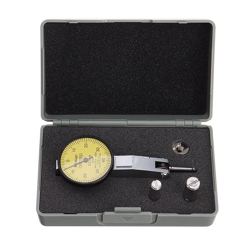 Indicador de prueba de Dial preciso, instrumento de medición de precisión métrica con rieles de cola de milano, montaje 0-40-0, 0,01mm, Mayitr