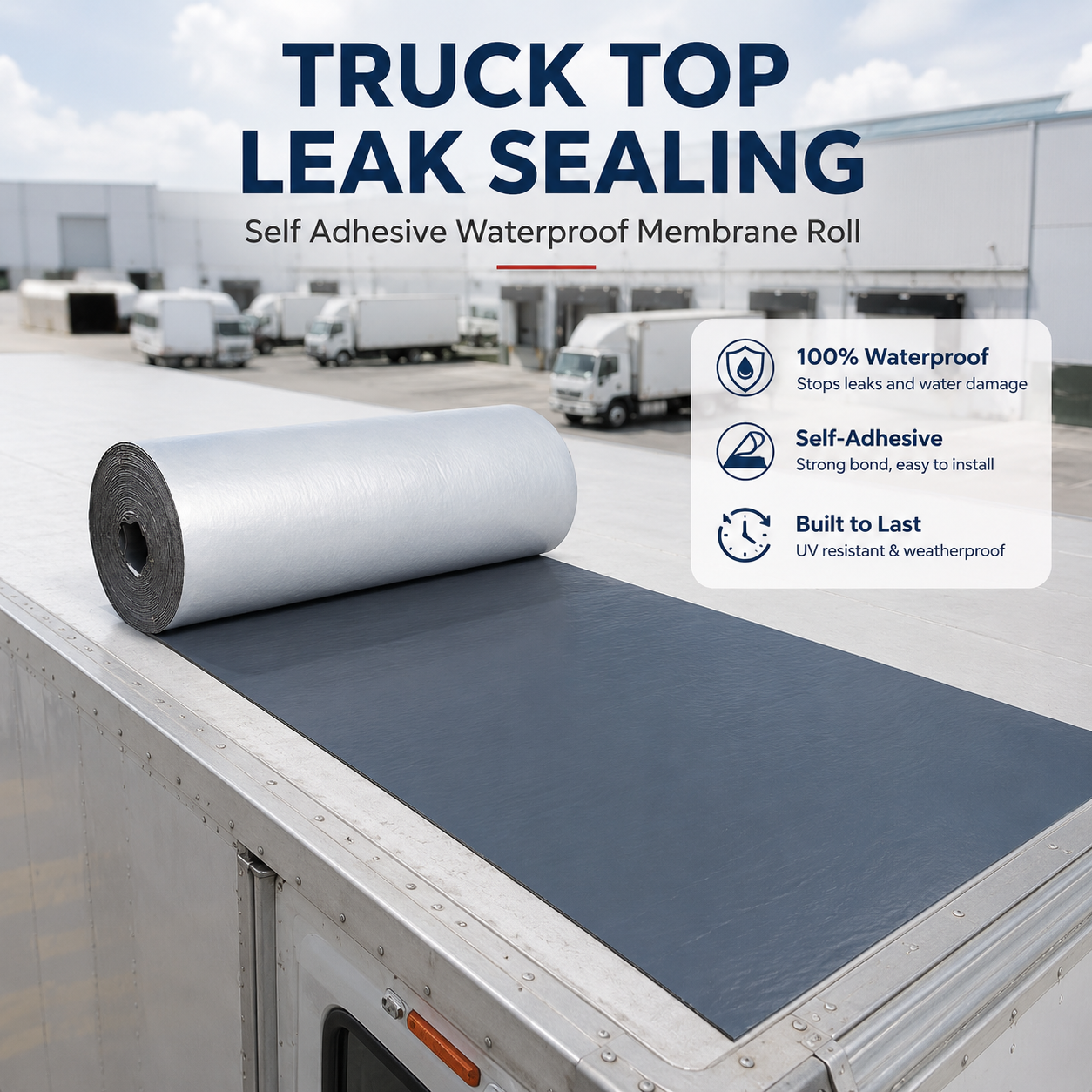 Self Adhesive Waterproof Membrane Roof Leak Repair Sealant Tape for Balcony Gutter Pipeline Building Construction Waterproof Mat