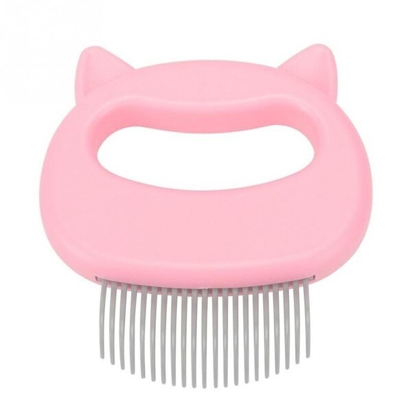 2 Pcs Kat Hond Kam Pet Hair Grooming Massage, verlies Borstel Huisdier Shell Kam Voor Verwijderen Matted Tangled Bont En Losse Haar: Pink
