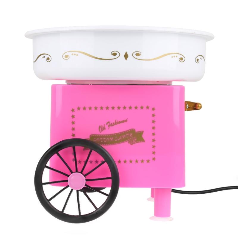 220VElectric DIY Sweet Cotton Candy Maker Portable Marshmallow Candy Fairy Floss Spun Sugar Machine EU Spun Sugar Maker Home HWC