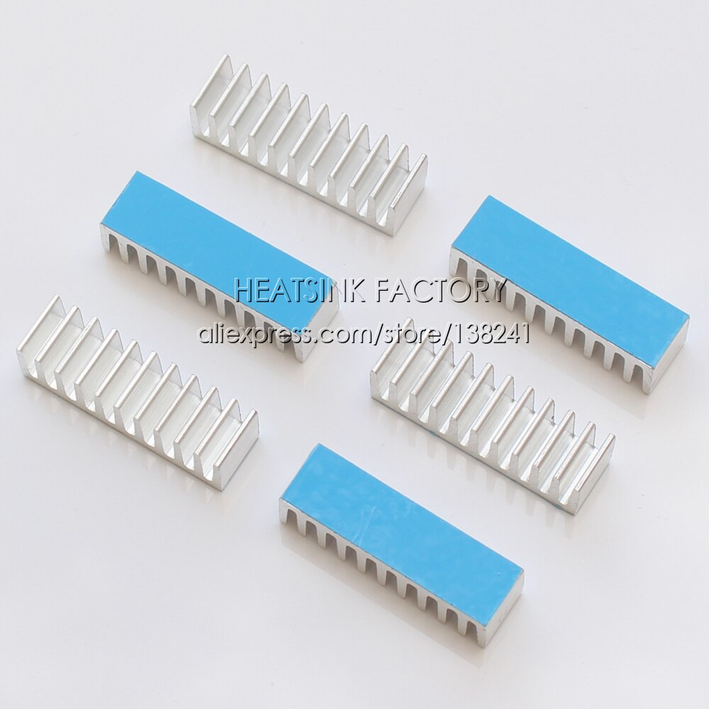 HEATSINK FACTORY 12pcs Computer Cooler Radiator Aluminum 10x35x10mm Heat Sink for DIP IC Chip Heat Dissipation With Thermal Tape