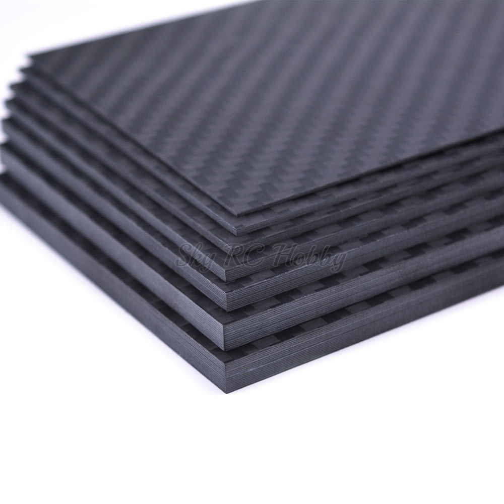 125mm X 75mm 0.5mm 1mm 1.5mm 2mm 3mm 4mm 5mm Carbon Fiber Plate Panel Sheets Matte High Composite Hardness Material 125 X 75 mm