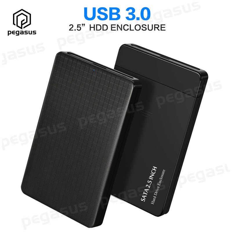 Grid Pattern Business Style USB 3.0 Mobile Hard Disk Box 2.5 Inch SATA Notebook Hard Disk Box With Data Cable