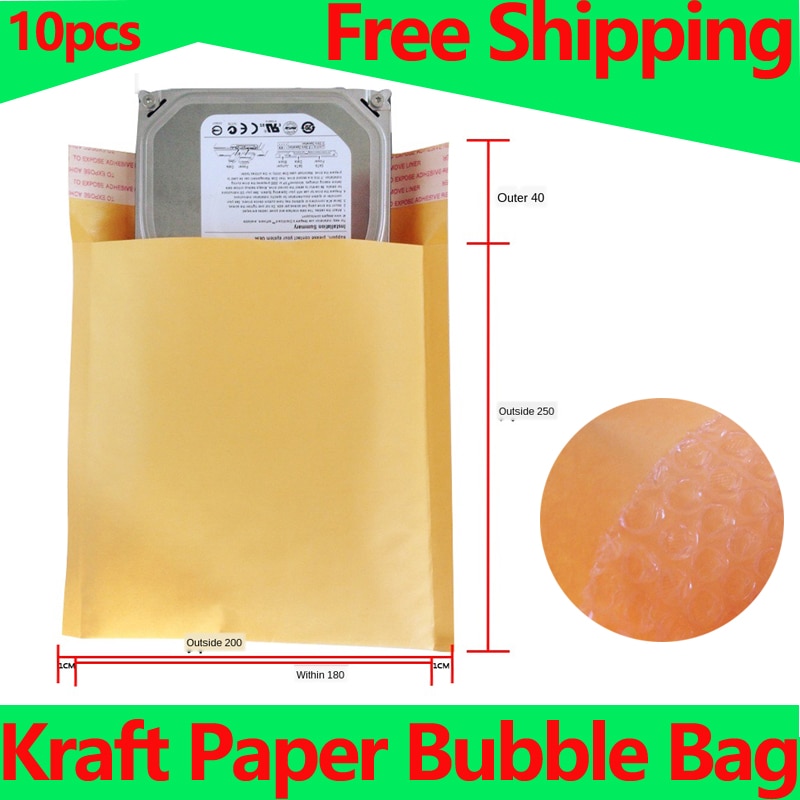 Kraft Paper Bubble Envelope Bag Padded Mailers Envelope Bubble Packaging Bags Courier Storage Bags Bubble Mailing Bag