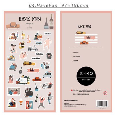 6 ontwerp mijn reis keuken kaart make-up papier sticker scrapbooking cartoon stijl planner boek decoratie: Veel plezier