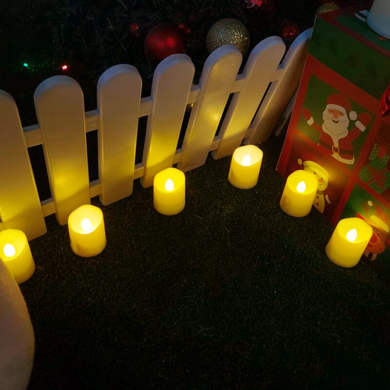 6PCS Rechargeable Candle With Timer Remote Flicker Halloween Birthday Party Candle Home Decoration LED Tealight Eeaster Candles