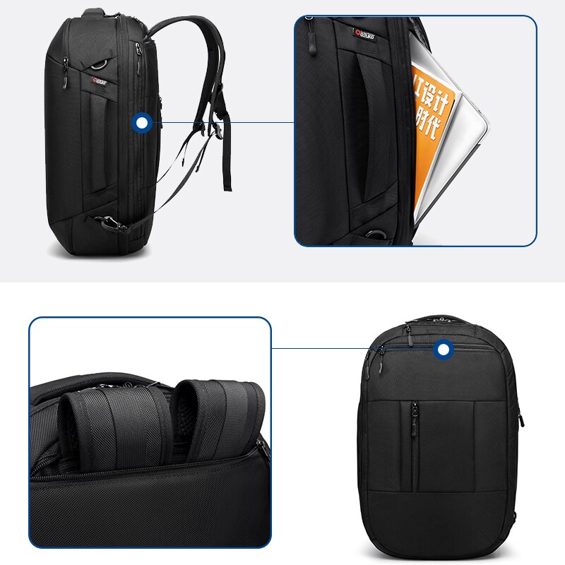 ¡Novedad de ! Mochilas multifunción para hombres OZUKO de 15,6 pulgadas para ordenador portátil, mochilas de para adolescentes, mochilas de viaje impermeables para hombres