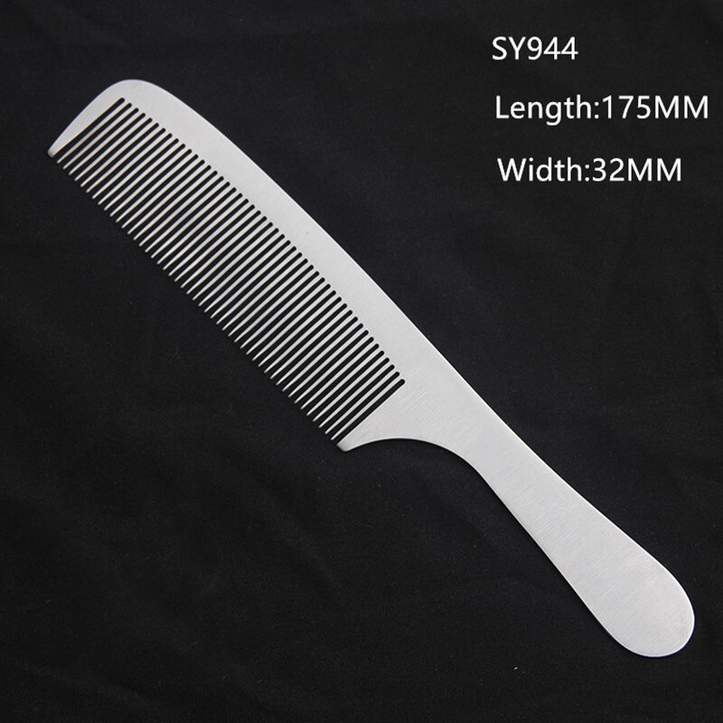 Edelstahl Silber Metall Friseur Kamm Friseur Salon Kämme Entwirren Haar Schneiden Werkzeuge für Männer und Frauen: SY944