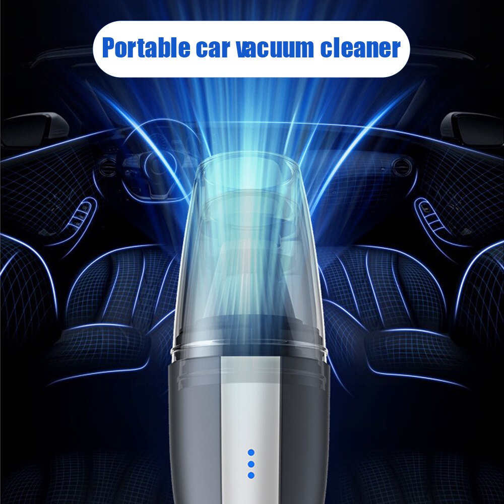 Portable Wireless Car Vacuum 120W Rechargeable 8000PA Powerful Cyclone Suction Portable Handheld Small Pet Hair Cleaning Vacuum