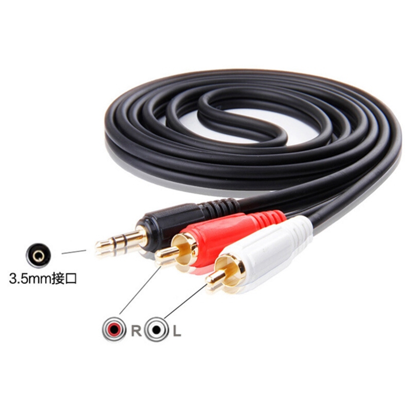 5M 3M 1M 3.5Mm Naar Rca Vrouwelijke Connector Jack Stereo Kabel Y Plug Naar 2 Rca male Adapter 3.5 Audio Aux Socket Te Hoofdtelefoon Muziek