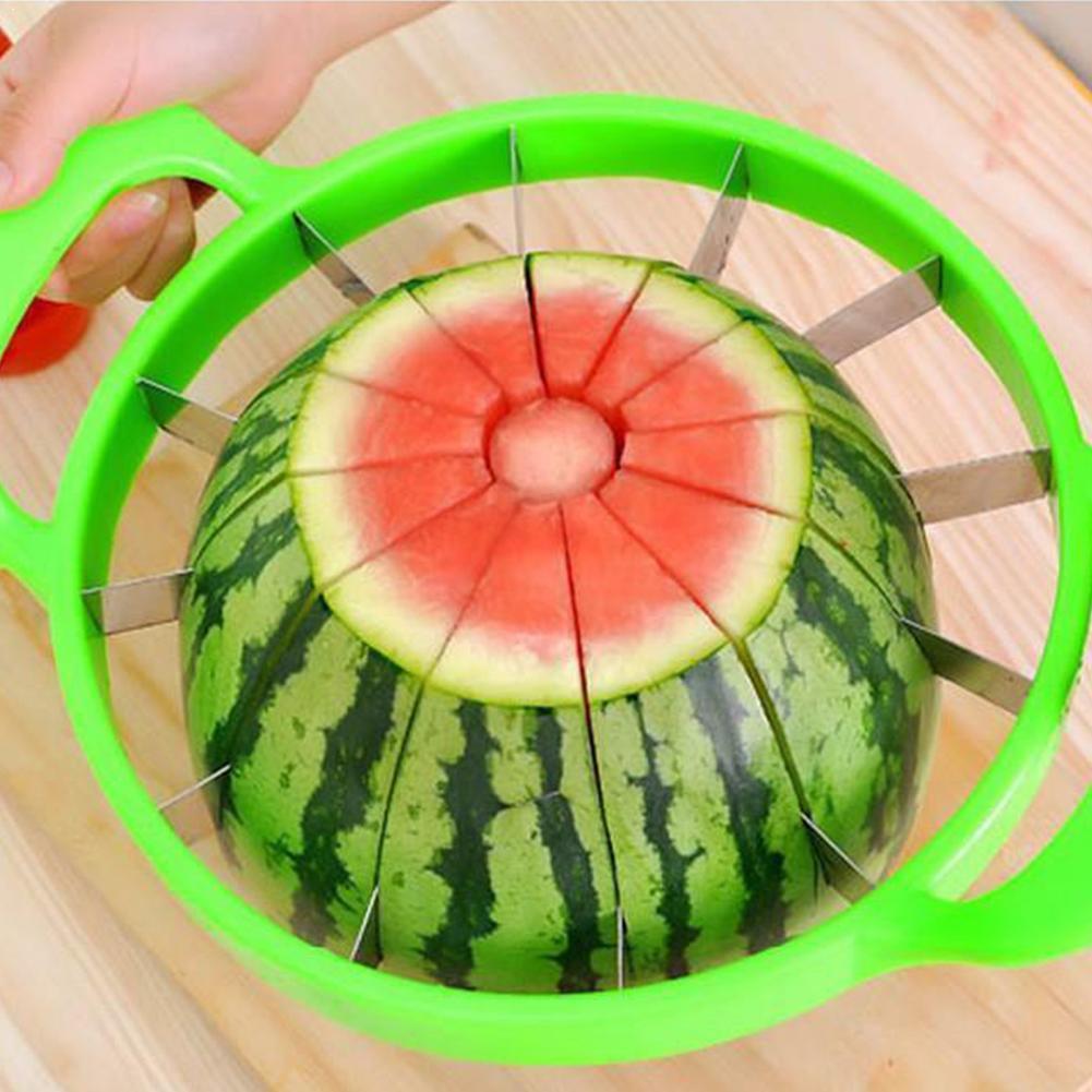 Multifunctionele Rvs Watermeloen Slicer Fruit Keuken Handige Accessoires Slicer Divider C5A2