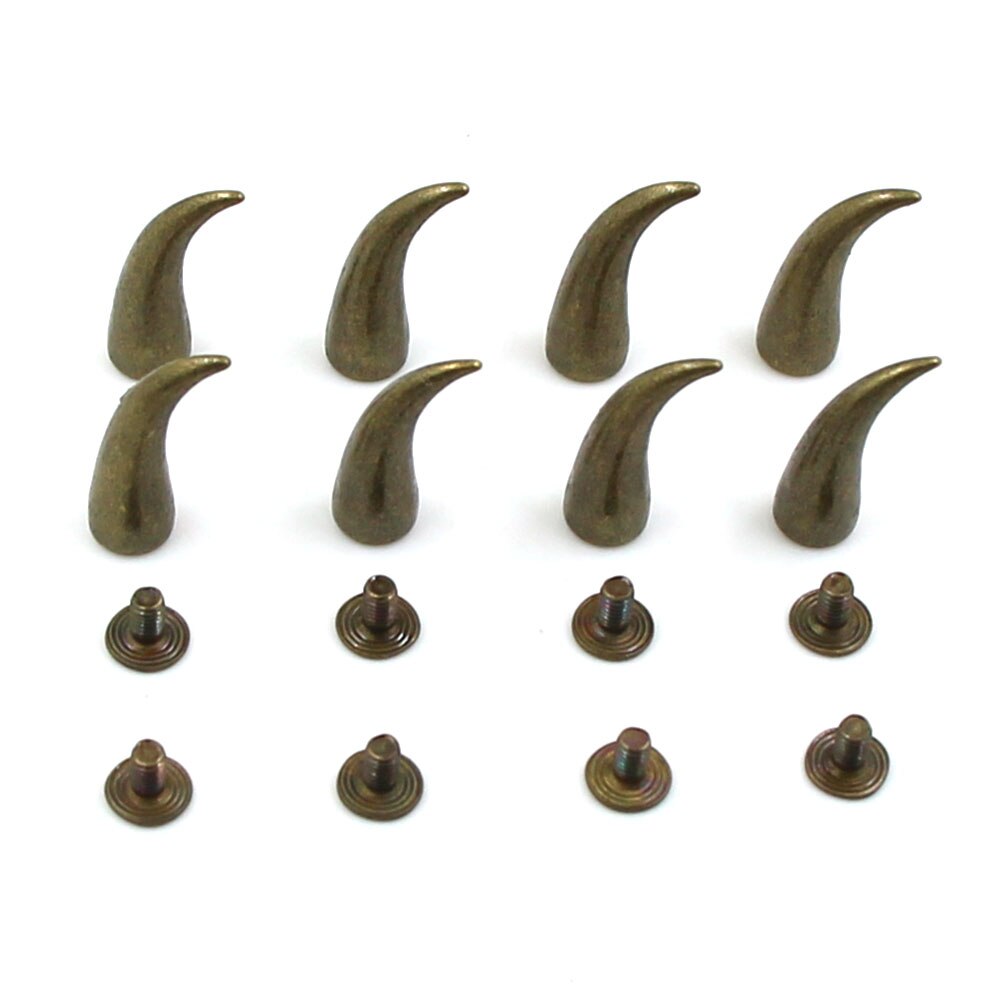 Clous et pointes métalliques 7x22MM, pour vêtements Punk, accessoires de vêtement, bricolage, 10 pièces, or argent noir Bronze