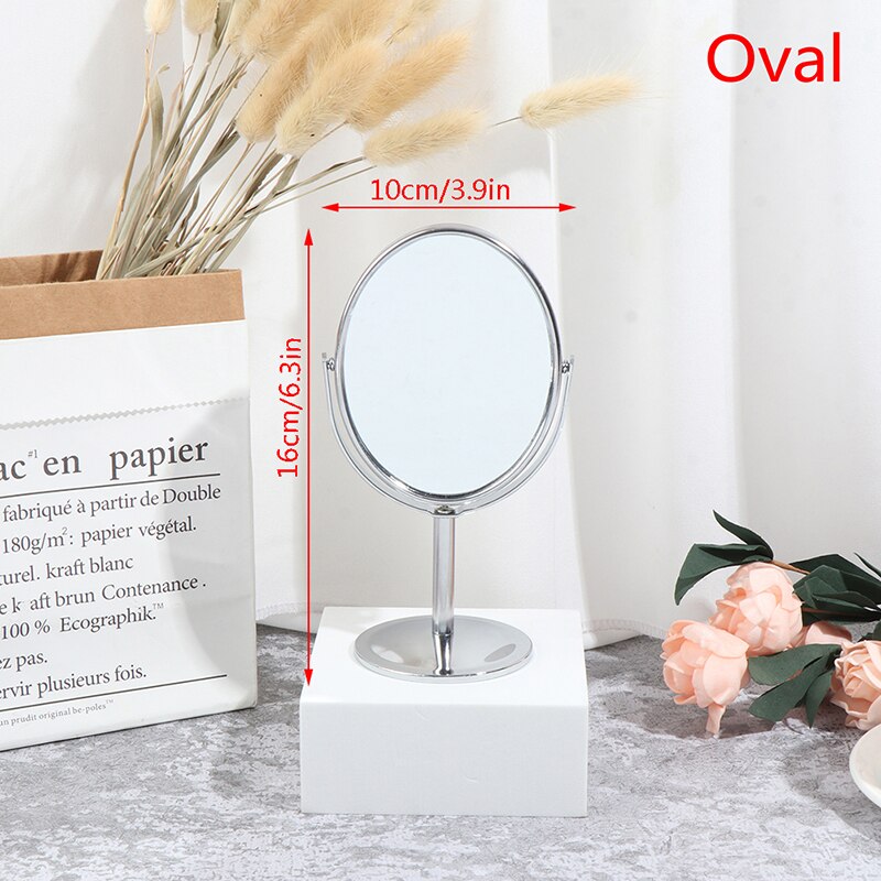 Mirror Magnification Tabletop Vanity Table Round Mirror Double Sided Makeup Tool Makeup Mirror: Oval