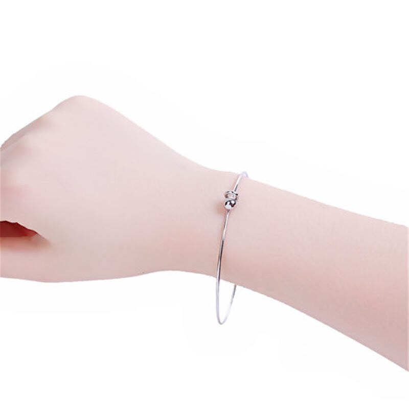 Stainless Steel Expandable Bangles Bracelets Single Bar With Removable Ball End Cap For Grils Party 21cm Long 1 PC
