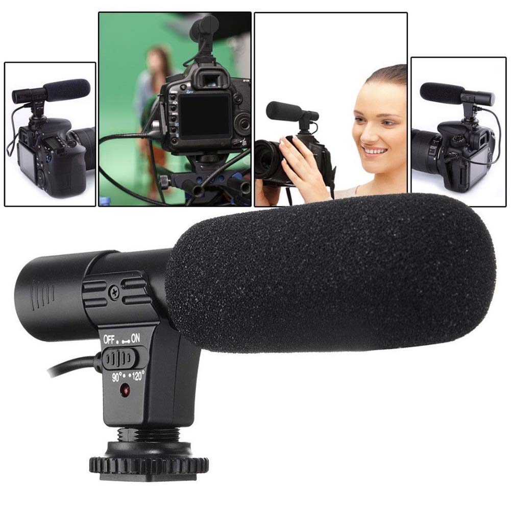 Microphone stéréo externe universel, 3.5mm, pour Canon, Nikon, appareil photo DSLR, caméscope DV, appareil photo SLR MIC-01