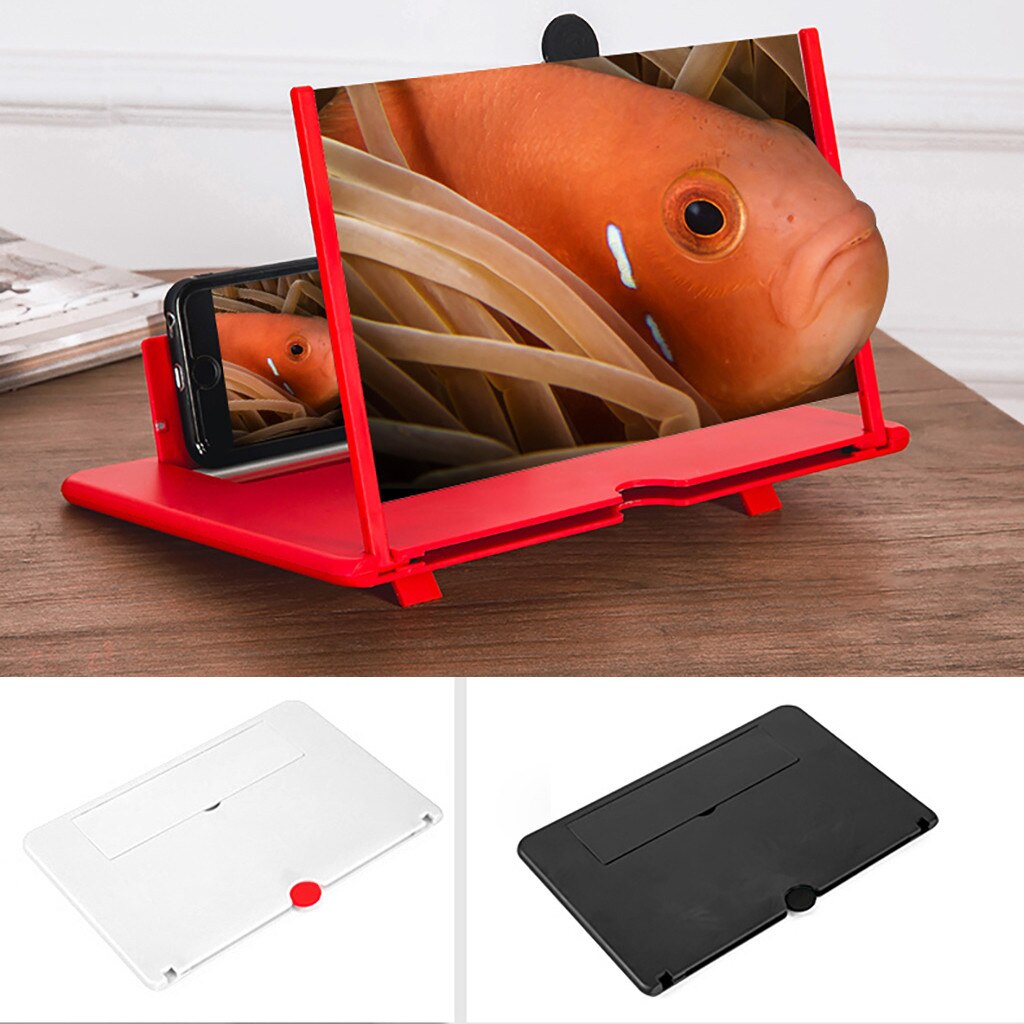 3D Phone Screen Magnifier Stereoscopic Amplifying Desktop Foldable 12 Inch Bracket Mobile Phone Holder Tablet Holder