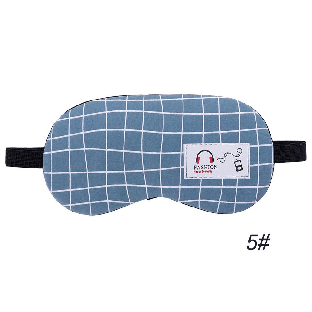 1Pc Sleeping Mask Eyepatch Eye Cover Cotton Mask for Eye Travel Relax Sleeping Aid Eye Patch Shading Eye Mask: 5 NO Ice Gel-Headset