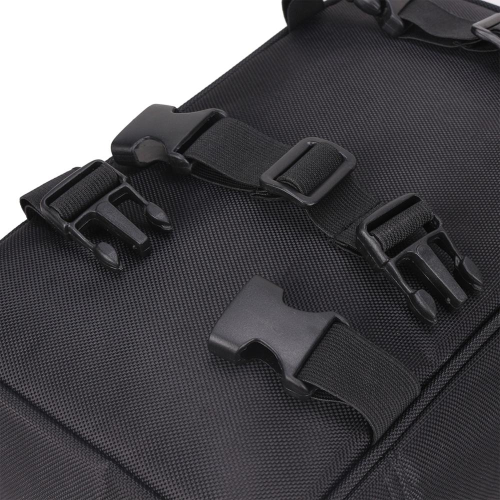 Bicycle Front Storage Bag Zipper Rack Bag Two Compartments Pannier Trunk Bag with Taillight Motorcycle Bike Accessories