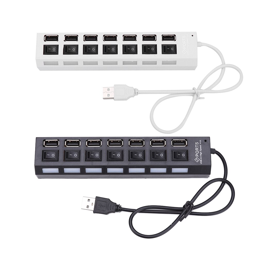 7 Port High Speed HUB USB 2.0 HUB Hub Power On/Off Switch For Pc Laptop Usb Hub Splitter Usb Adapter Charger