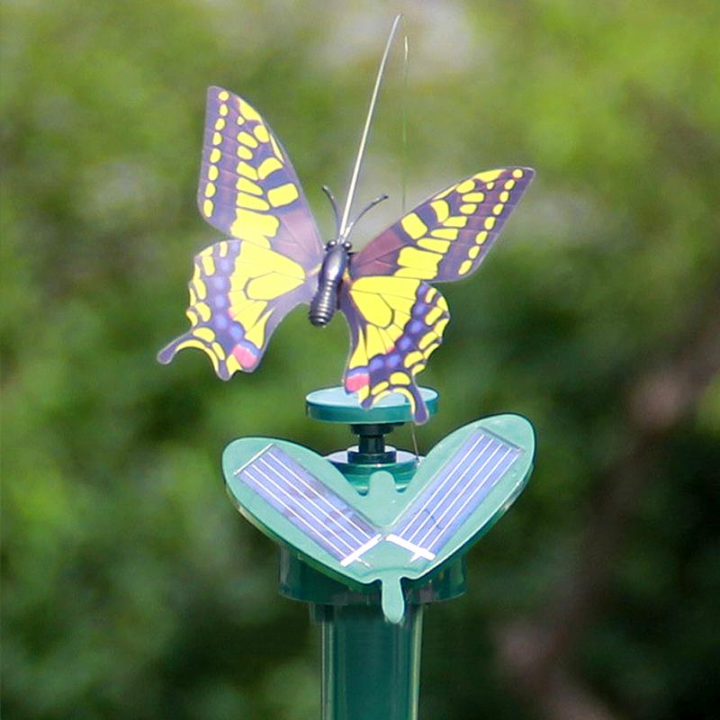 Vibração energia solar dança voando borboletas vibrantes colibri jardim estaca decorativa