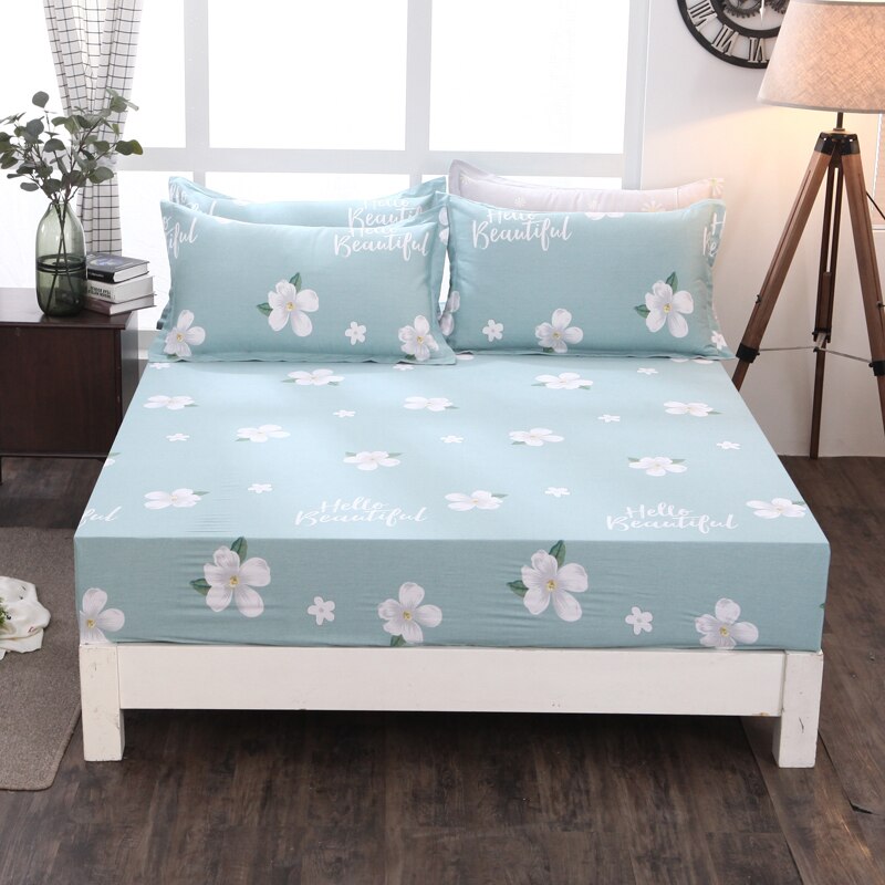 100% baumwolle Ausgestattet Blatt Auf Elastische Band Matratze Abdeckung Gedruckt Bettlaken Matratze Abdeckung 120x200 cm/150 x 200 cm/180x300 cm