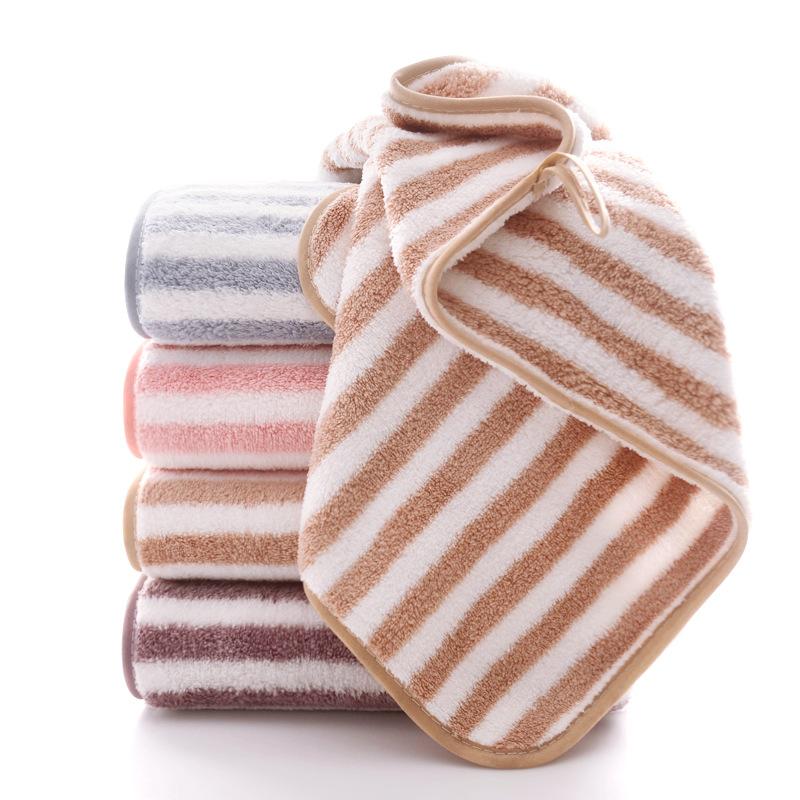 Gestreepte badhanddoeken voor volwassenen, zachte absorberende handdoeken van polyester, handdoek voor thuis, familiebadhanddoeken, handdoeken voor in de badkamer