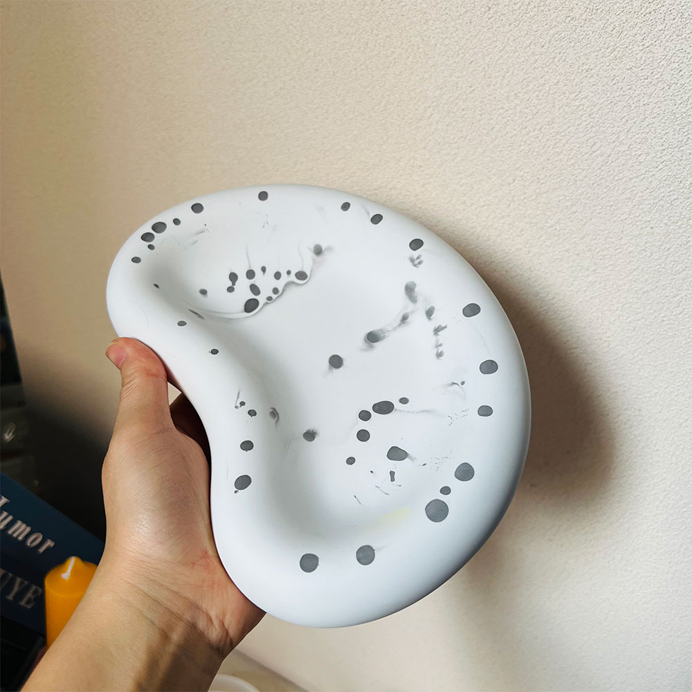 Förvaringsbricka silikonform ärtformade prydnadssaker displayplatta gipsform hartsform hjärta rund form terrazzo bricka form