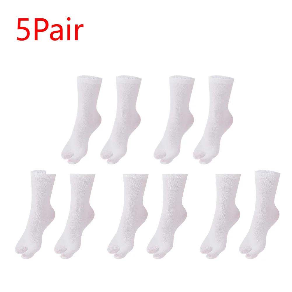 1-5PCS Women/Men Unisex Japanese Kimono Flip Flop Sandal Split Two Toes Sock Tabi Geta Cotton Socks: Navy Blue