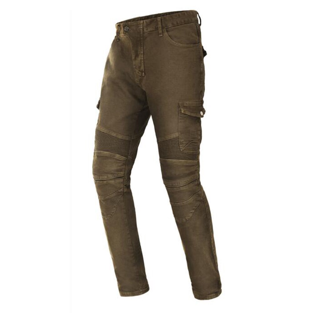 Motorbroek heren motorjeans casual broek motorcross off-road kniebeschermende moto jeans broek: Gr -806 legergroen / Xxl