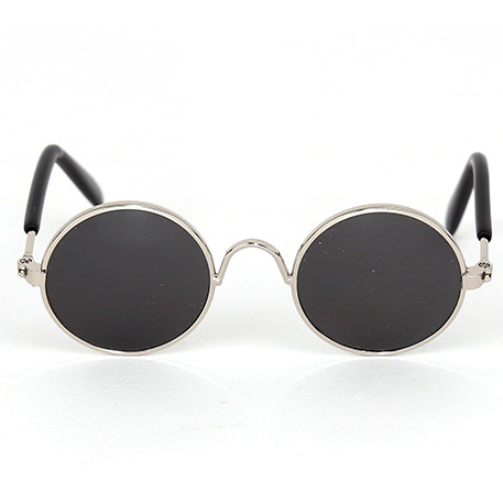 Leuke Vintage Ronde Kat Zonnebril Huisdier Foto's Rekwisieten Reflectie Brillen Bril voor Katten Kleine Hond Hond Kat Accessoires: Blauw