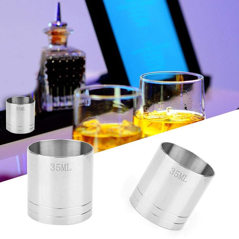 UPORS-Jigger de Bar de acero inoxidable, taza medidora práctica de 25/35/50ml, herramientas para barman, cóctel, Jigger, Bar
